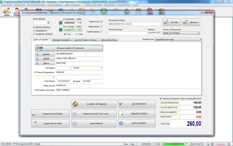 Programa OS Assist�ncia T�cnica para Refrigera��o 2.0 Plus