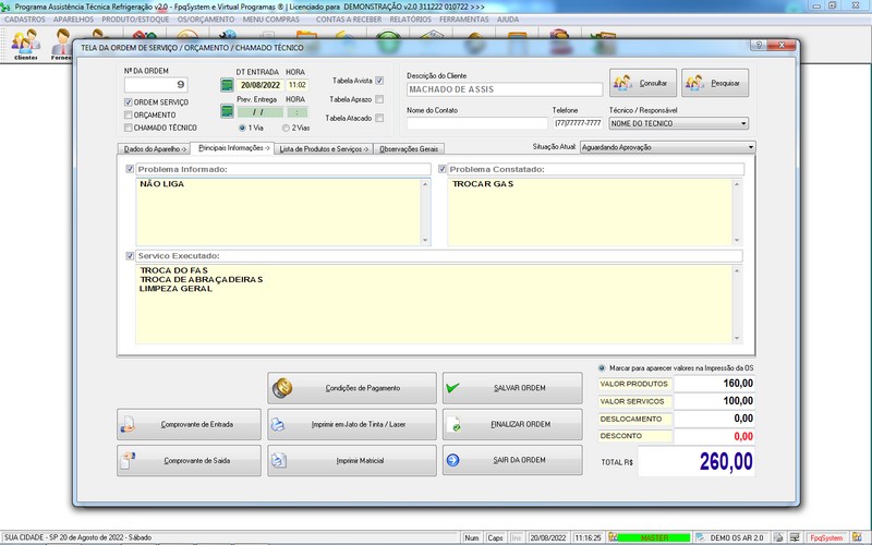 Programa OS Assist�ncia T�cnica para Refrigera��o 2.0 Plus