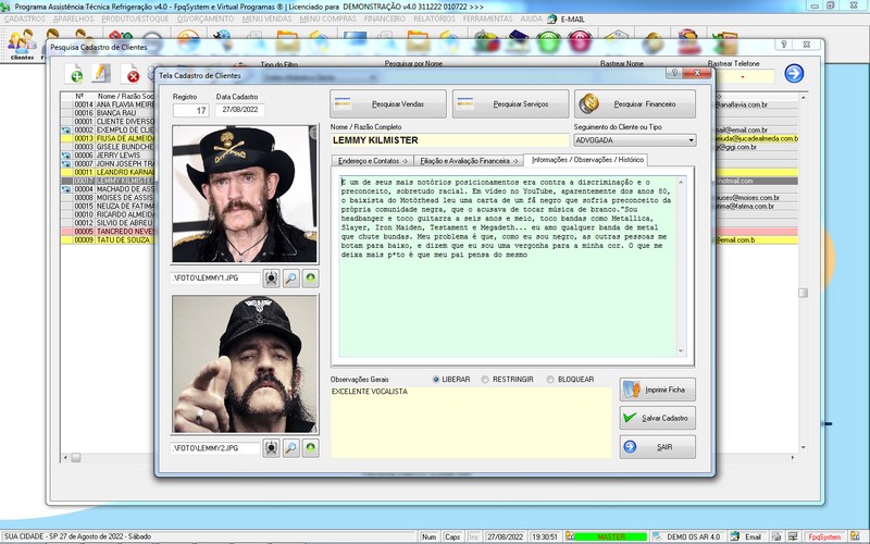 Programa OS Assist�ncia T�cnica para Refrigera��o 4.0 Plus