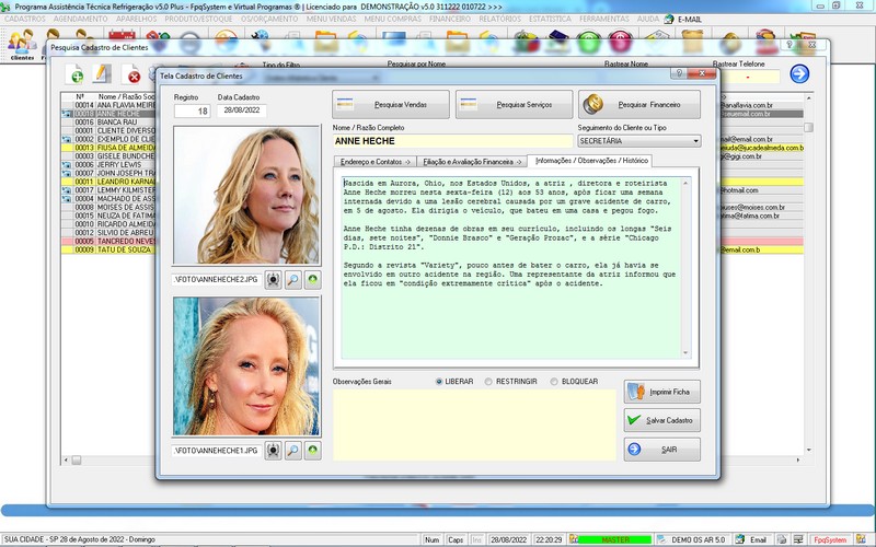 Programa OS Assist�ncia T�cnica para Refrigera��o 5.0 Plus
