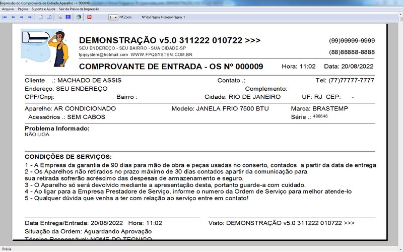 Programa OS Assist�ncia T�cnica para Refrigera��o 5.0 Plus