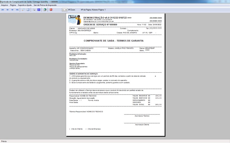 Programa OS Assist�ncia T�cnica para Refrigera��o 5.0 Plus