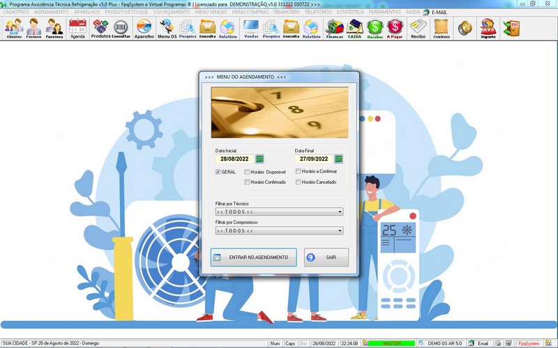 Programa OS Assist�ncia T�cnica para Refrigera��o 5.0 Plus