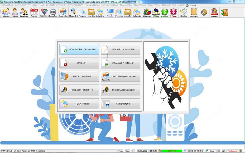 Programa OS Assist�ncia T�cnica para Refrigera��o 5.0 Plus