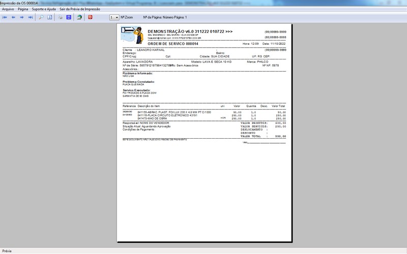 Programa OS Assist�ncia T�cnica para Refrigera��o 6.0 Plus