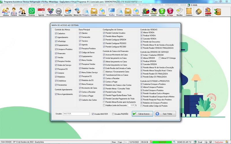 Programa OS Assist�ncia T�cnica para Refrigera��o 7.0 Plus