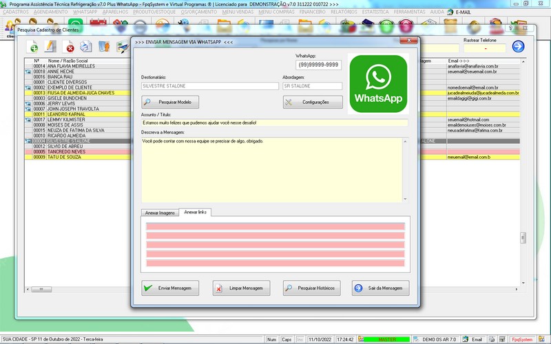 Programa OS Assist�ncia T�cnica para Refrigera��o 7.0 Plus