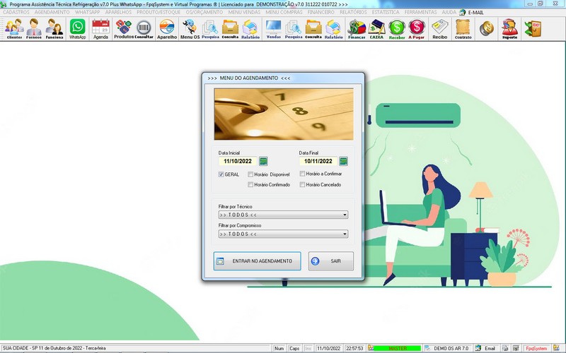 Programa OS Assist�ncia T�cnica para Refrigera��o 7.0 Plus
